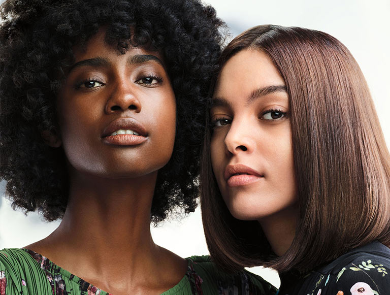 Aveda hair care model