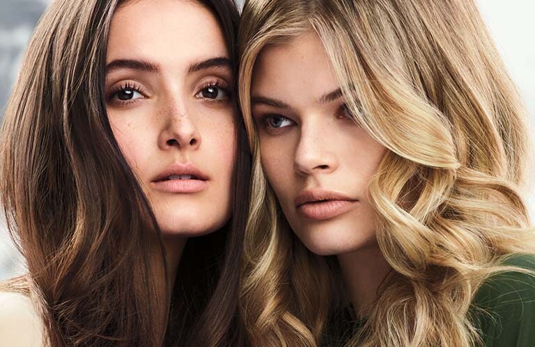 Aveda hair care models.
