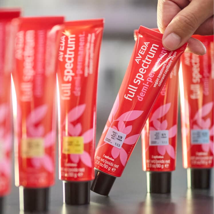 Our nearly endless palette lets colorists completely customize hair color.