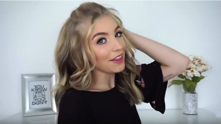 Click on video demonstrate about Hair styling - Half-up Loose Waves