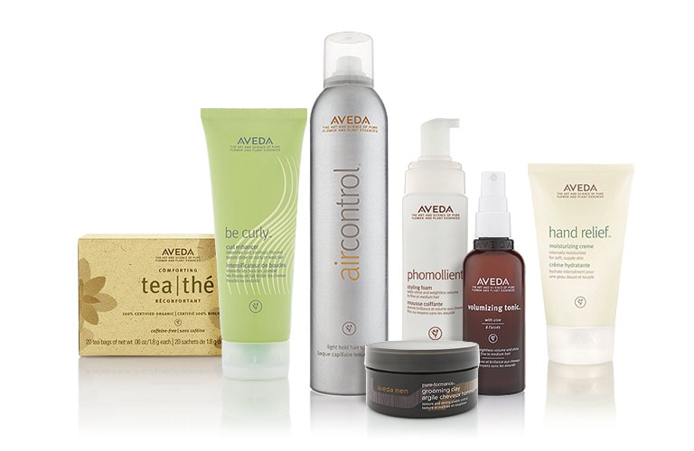 group of our best sellers including our tea, be curly curl enhancer, and air control.