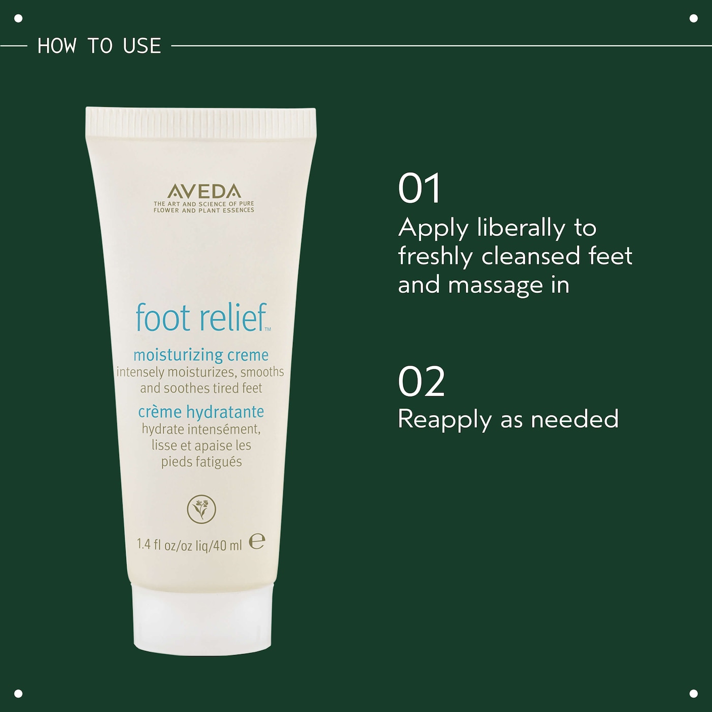 foot relief<span class="trade">™</span> moisturizing creme, 4.2 fl oz/125 ml