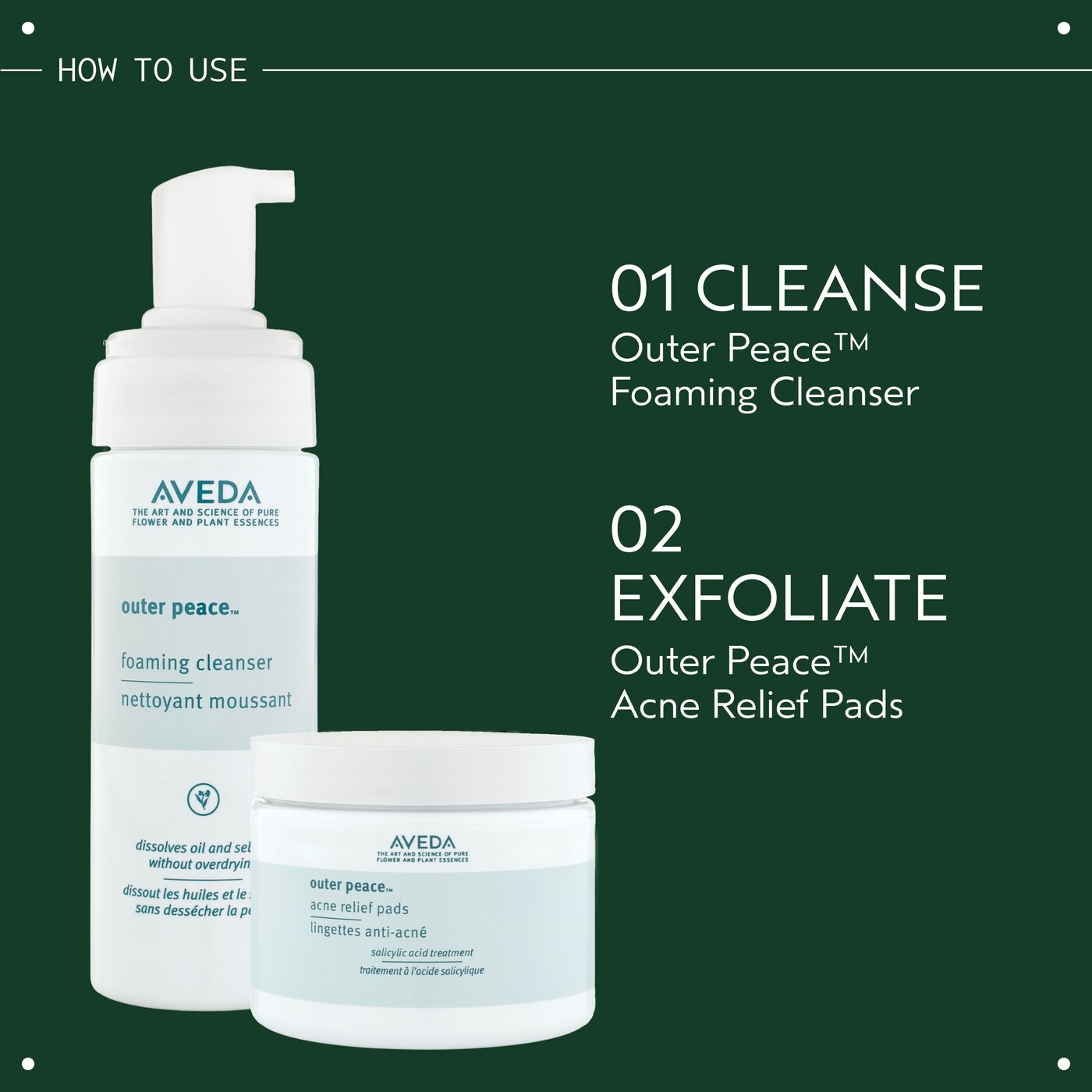 outer peace<span class="trade">&trade;</span> foaming cleanser