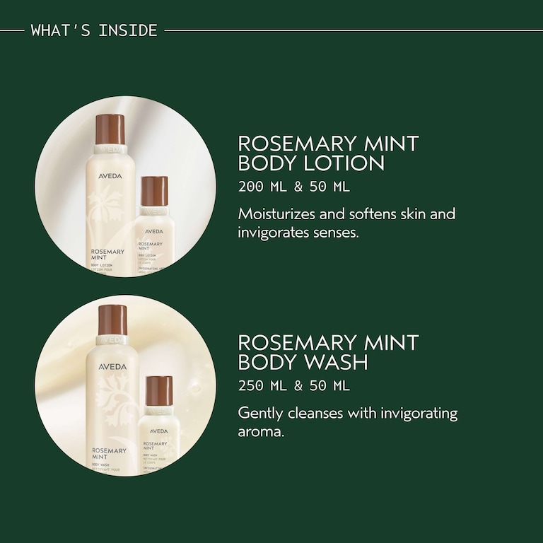 Gift of Awakening Rosemary Mint Body Set, 4-piece set