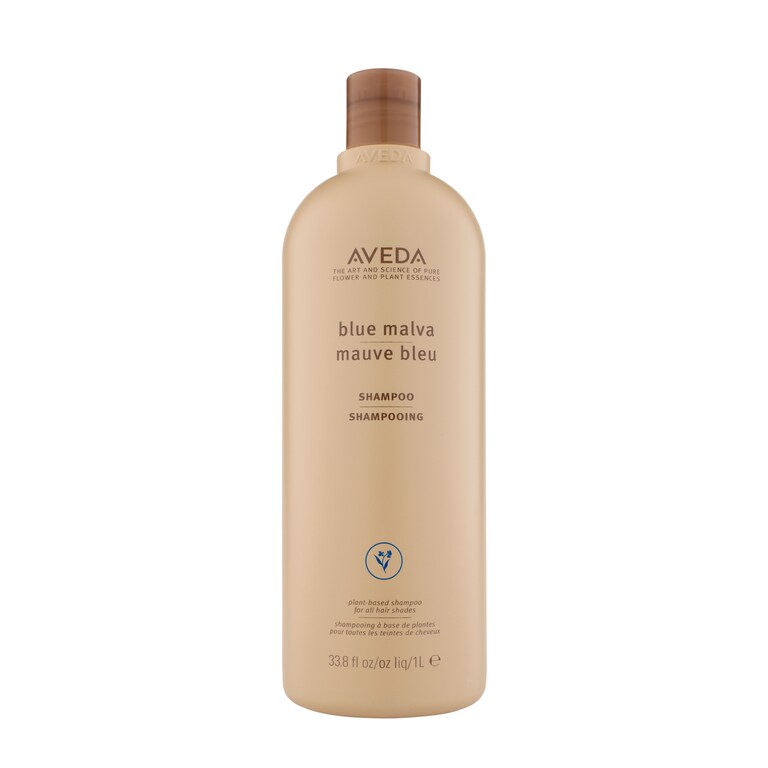 blue malva color shampoo for silver and blonde tones, 33.8 fl oz/1 liter