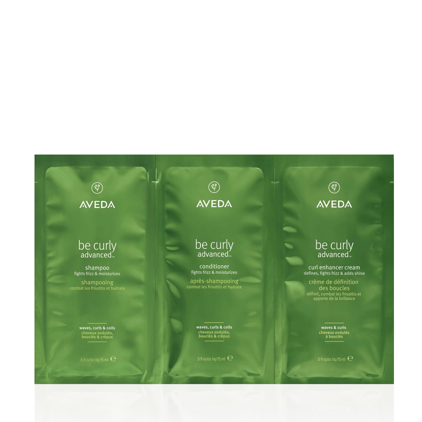 free be curly advanced<span class="trade">&trade;</span> trio, .51 fl oz/15 ml packettes