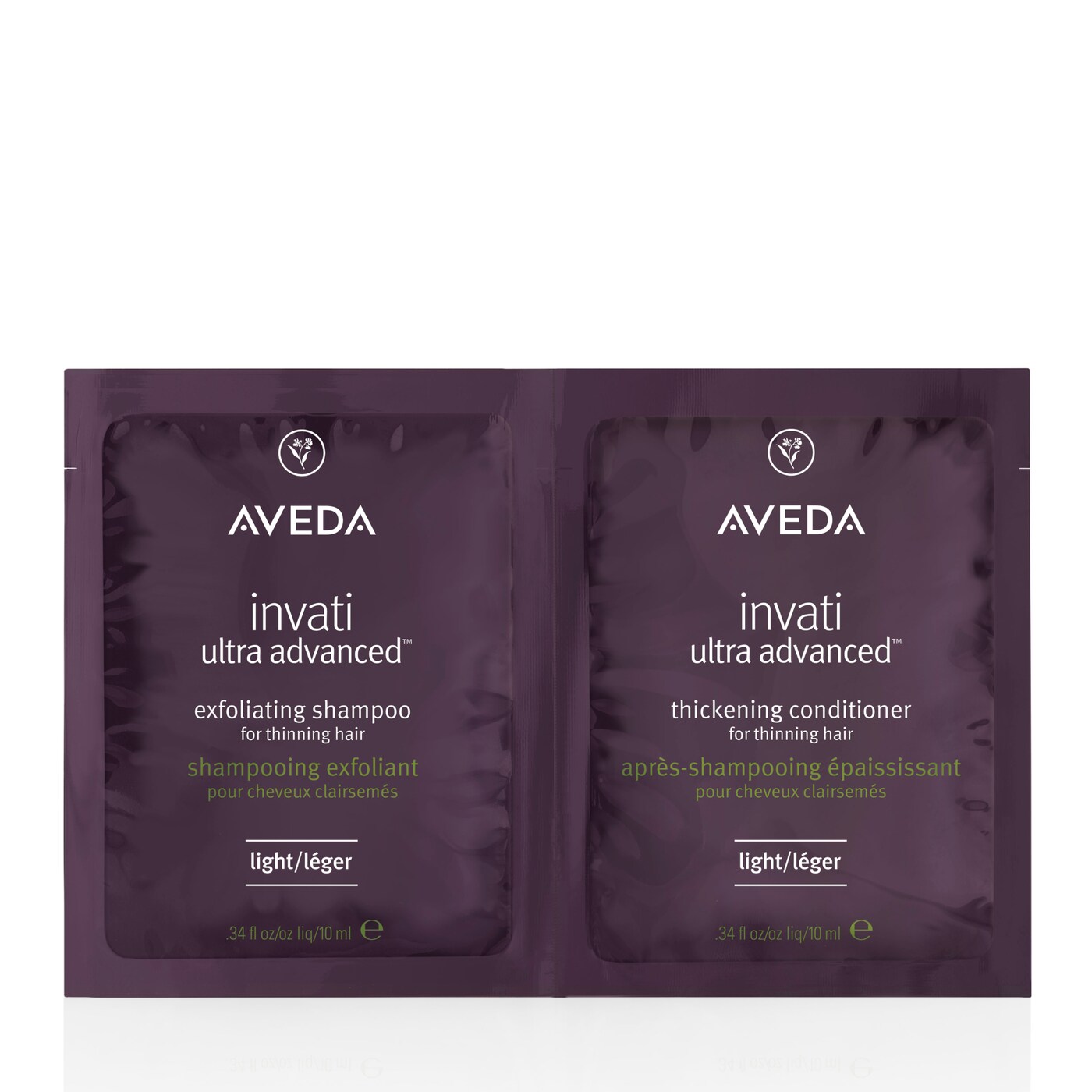 free sample of invati ultra advanced<span class="trade">&trade;</span> shampoo and conditioner light, .34 fl oz/10 ml packettes
