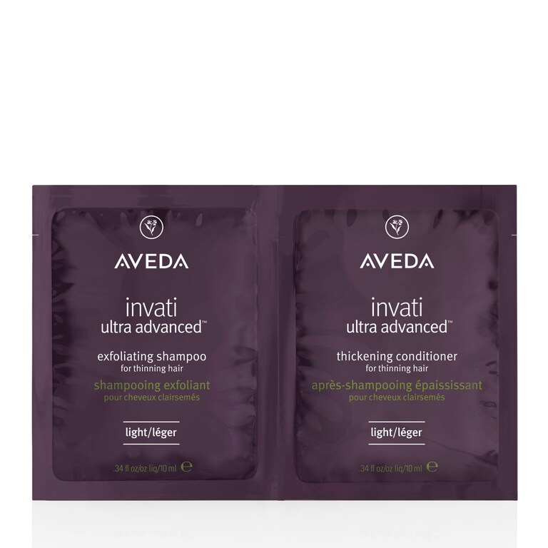 free sample of invati ultra advanced™ shampoo and conditioner light, .34 fl oz/10 ml packettes