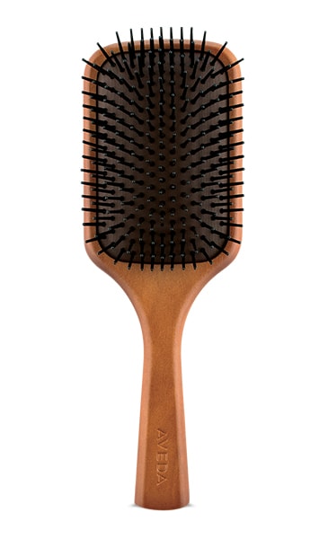 The Aveda Wooden Paddle Brush for detangling long hair