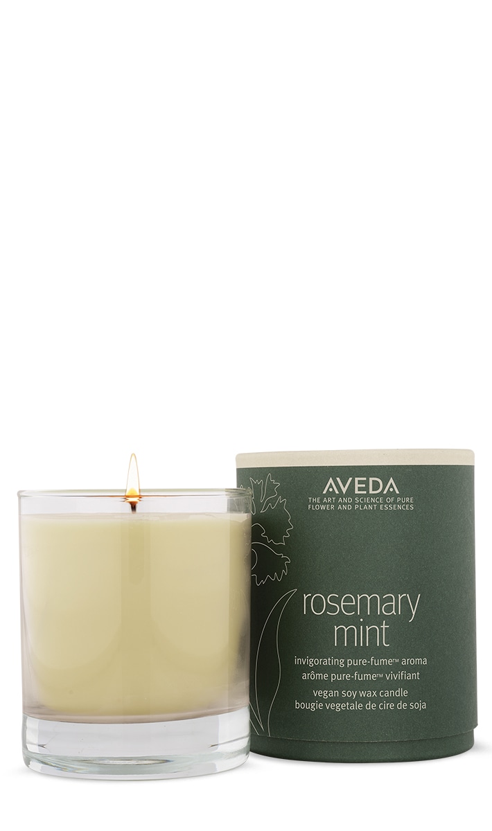 rosemary mint vegan soy wax candle