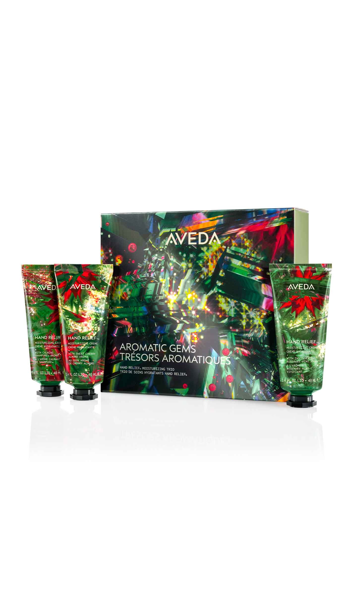 limited-edition aromatic gems hand relief™ moisturizing trio gift set