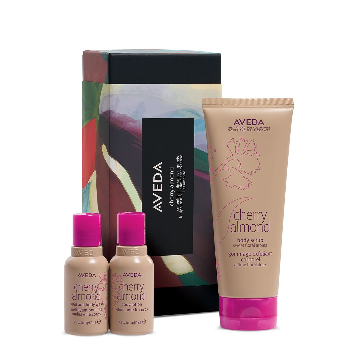 Aveda cherry almond softening body care trio